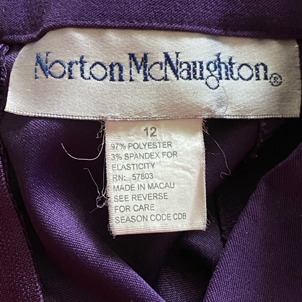 Vintage Norton McNaughton Skirt Dark Purple Size 12 - Picture 11 of 12